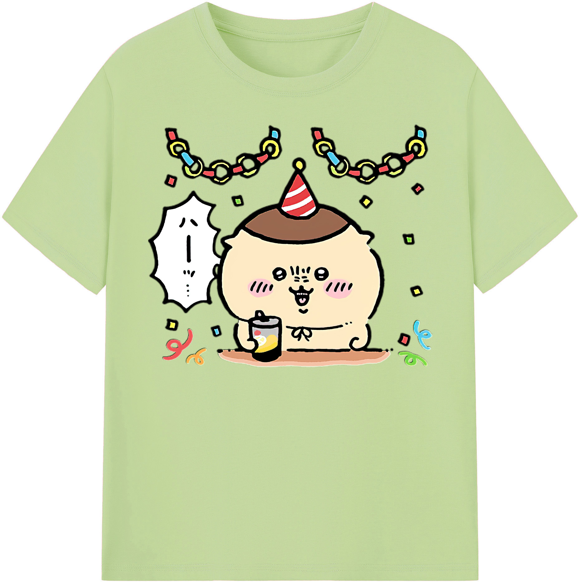 （画像用） ちいかわ くりまんじゅう Chii-kawa kuri manjū 綿100％半袖Tシャツ（フロントプリント）